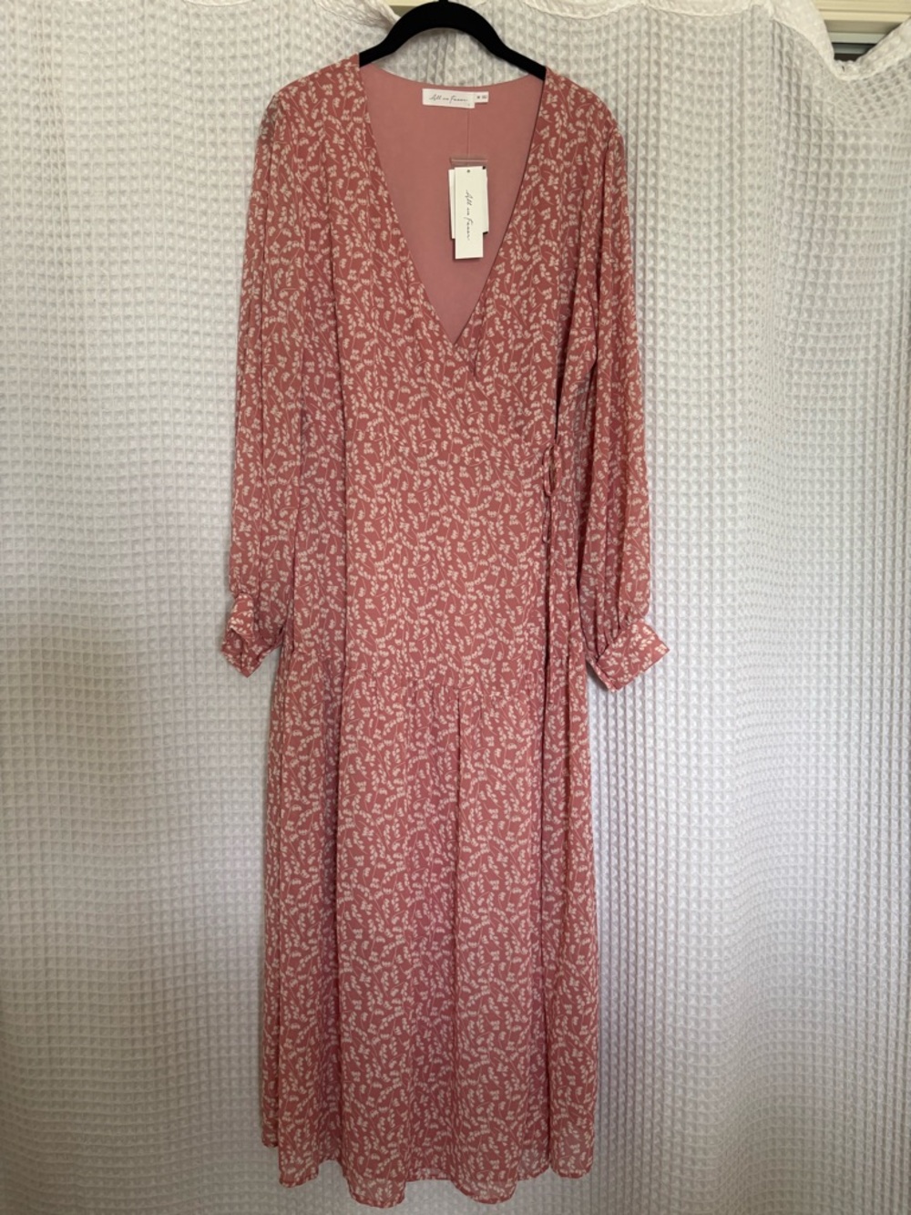 All in Favor Rose Pink Floral Midi Dress